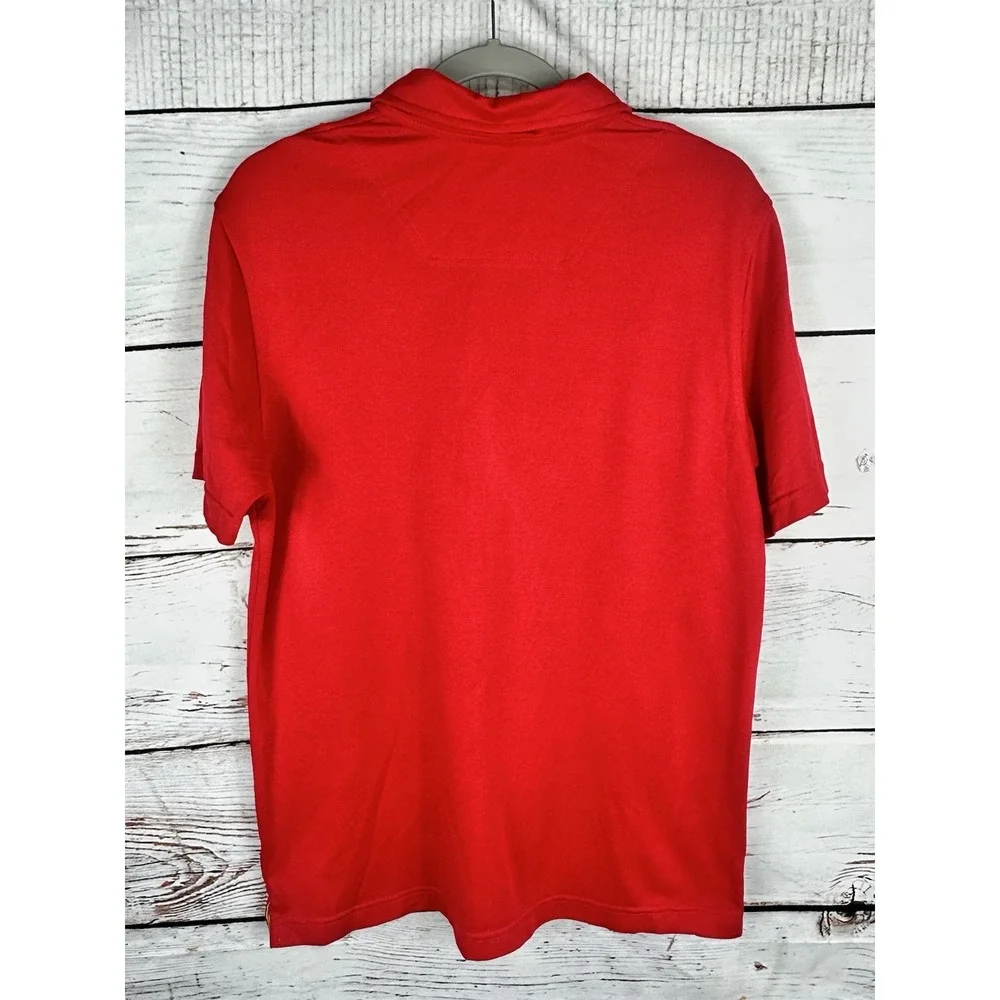 The North Face Flashdry Men's Medium 1/4 Zip SS‎ RED Pullover Short Sleeve